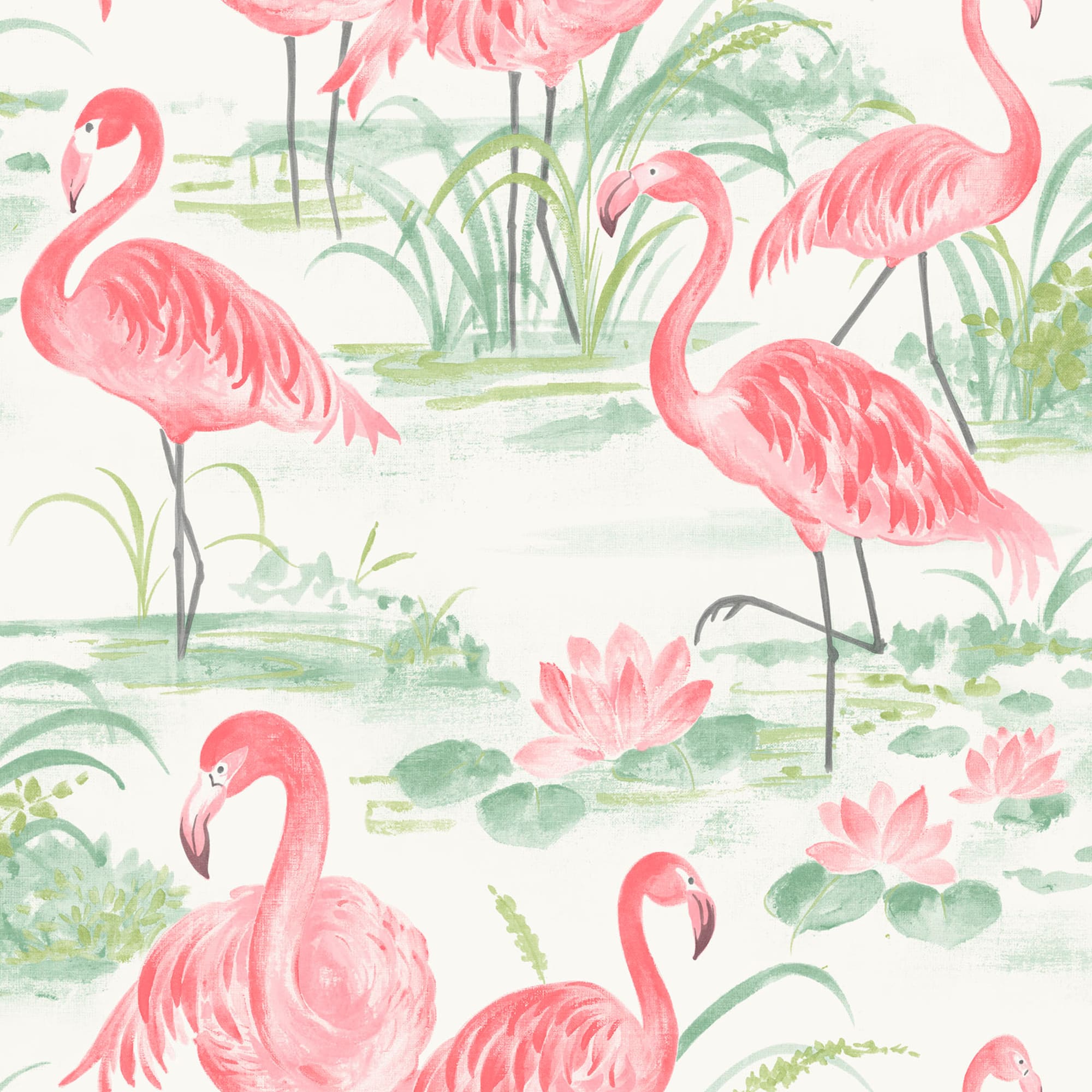 Wallpops Pink Flamingo Beach Peel & Stick Wallpaper